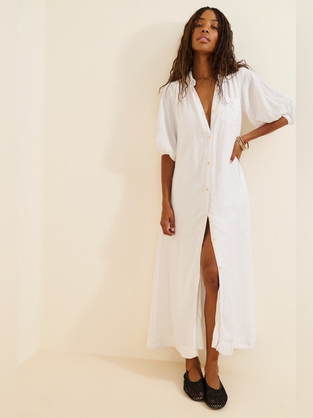 The Mona Linen Shirt Dress